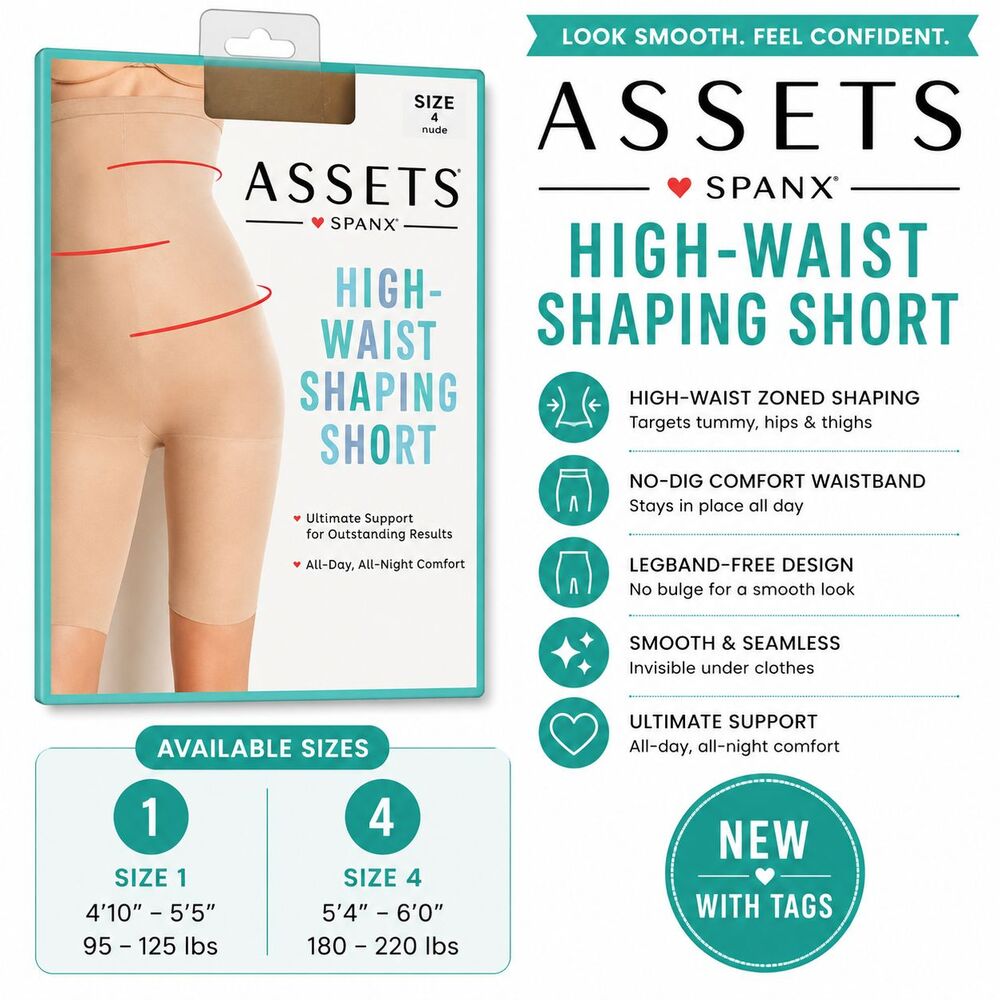 Assets By Spanx Nude Beige Shaping Short Comfort Waistband Shorts Many sizes